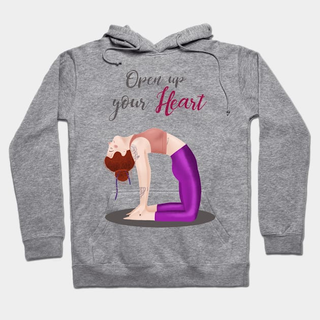 Open up your Heart Hoodie by Gummy Illustrations